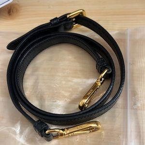 Brand new Prada handbag strap-black leather- 40 inches long